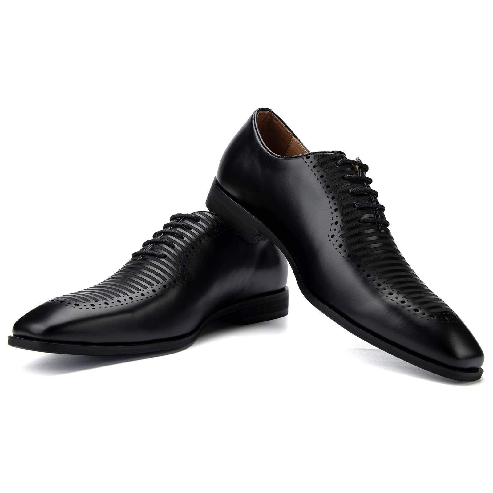 Mens Oxford Shoes Mens Casual Dress Shoes Lace Up Fashion Shoes Formal Black