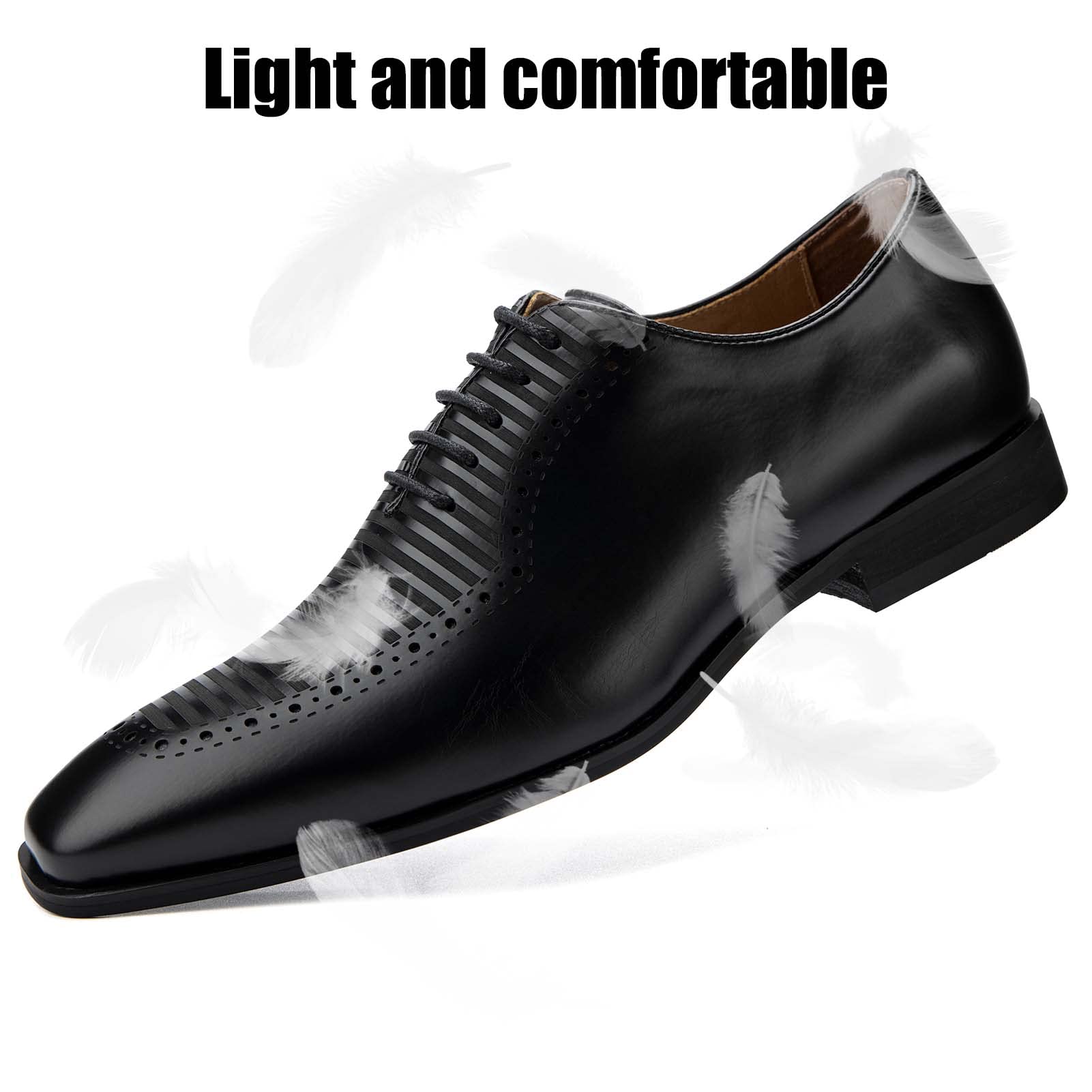 Mens Oxford Shoes Mens Casual Dress Shoes Lace Up Fashion Shoes Formal Black