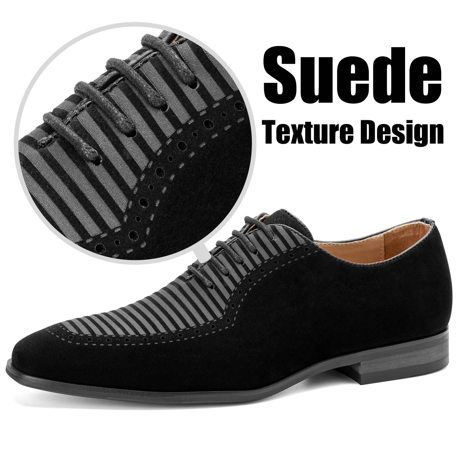 Mens Oxford Shoes Mens Casual Dress Shoes Lace Up Fashion Shoes Formal Black 16