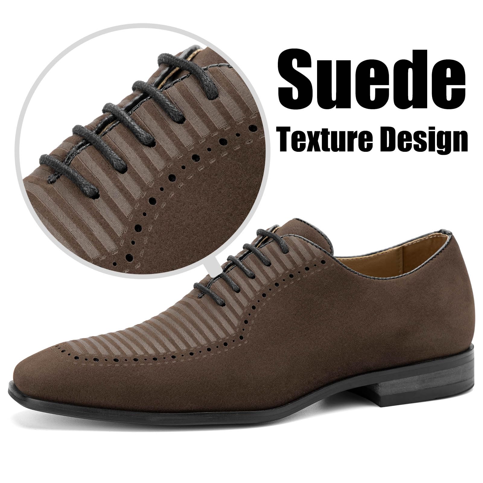 Mens Oxford Shoes Mens Casual Dress Shoes Lace Up Fashion Shoes Formal Brown 16