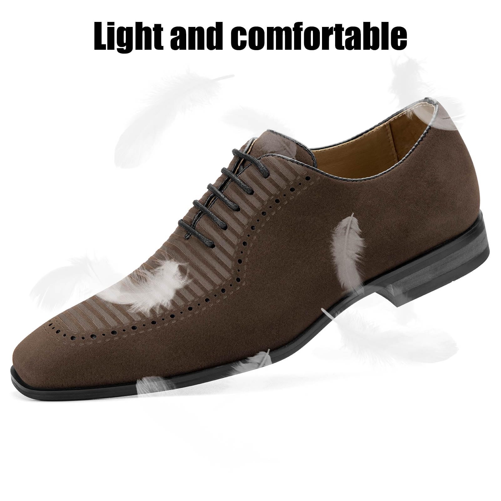 Mens Oxford Shoes Mens Casual Dress Shoes Lace Up Fashion Shoes Formal Brown 16